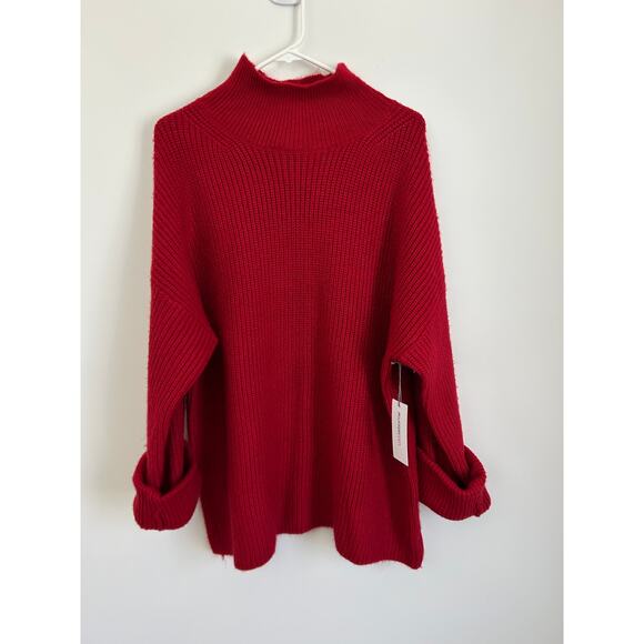 Liz Claiborne Women's Rumba Red Mock Neck Sweater - XL NWT - Picture 3 of 9